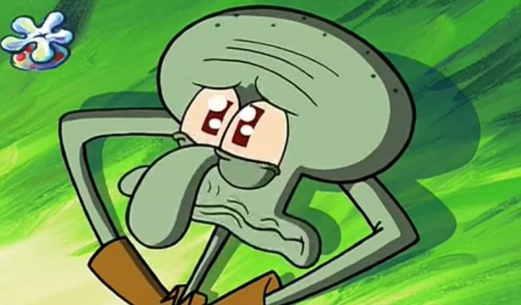 Сквидвард плачет