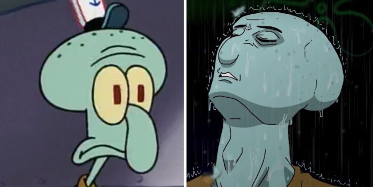 Сквидвард из Спанч Боба грустный