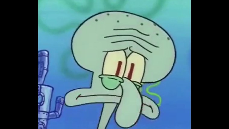 Spongebob Squidward crying