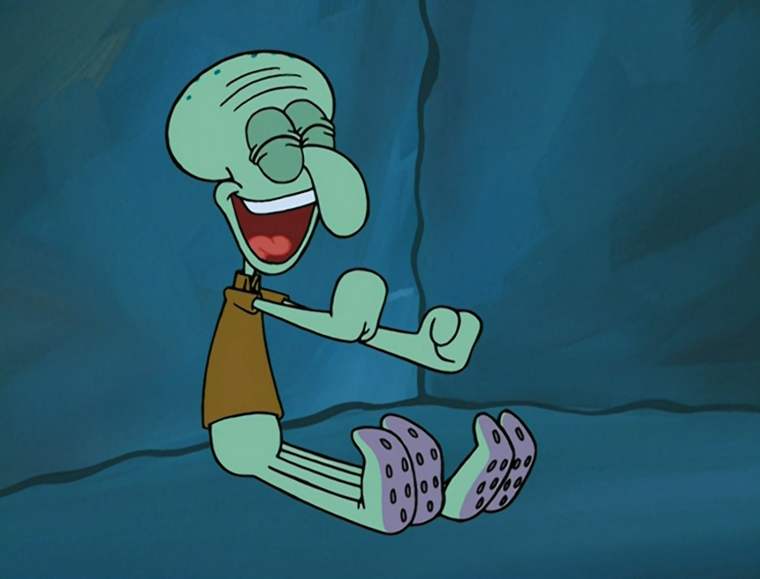 Губка Боб Сквидвард недружелюбный призрак