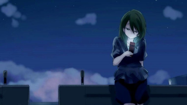 Аниме девушка скучает