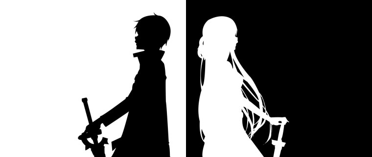 Белый арт на черном фоне