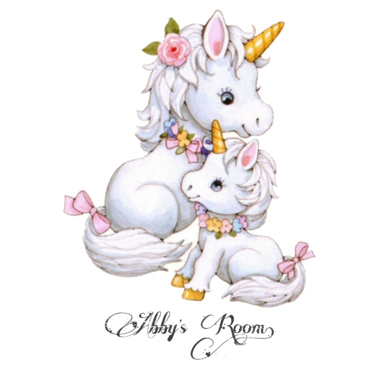 Единорог на белом фоне