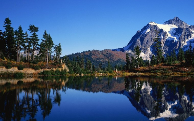 Осень горы озеро лес