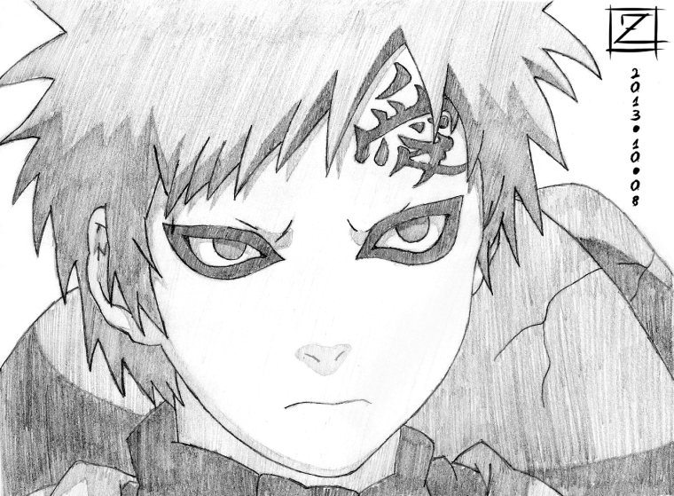 Раскраски Наруто Гаара