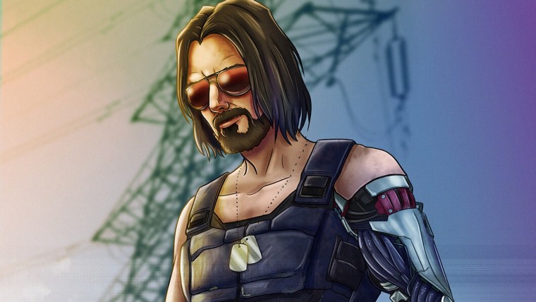 Киберпанк 2077 Джонни арт