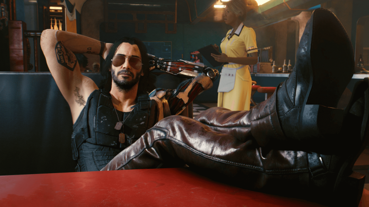 Джонни Сильверхенд Киану Ривз Cyberpunk 2077