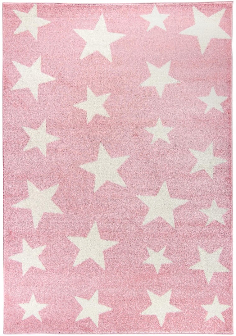 Ковер розовый со звездами