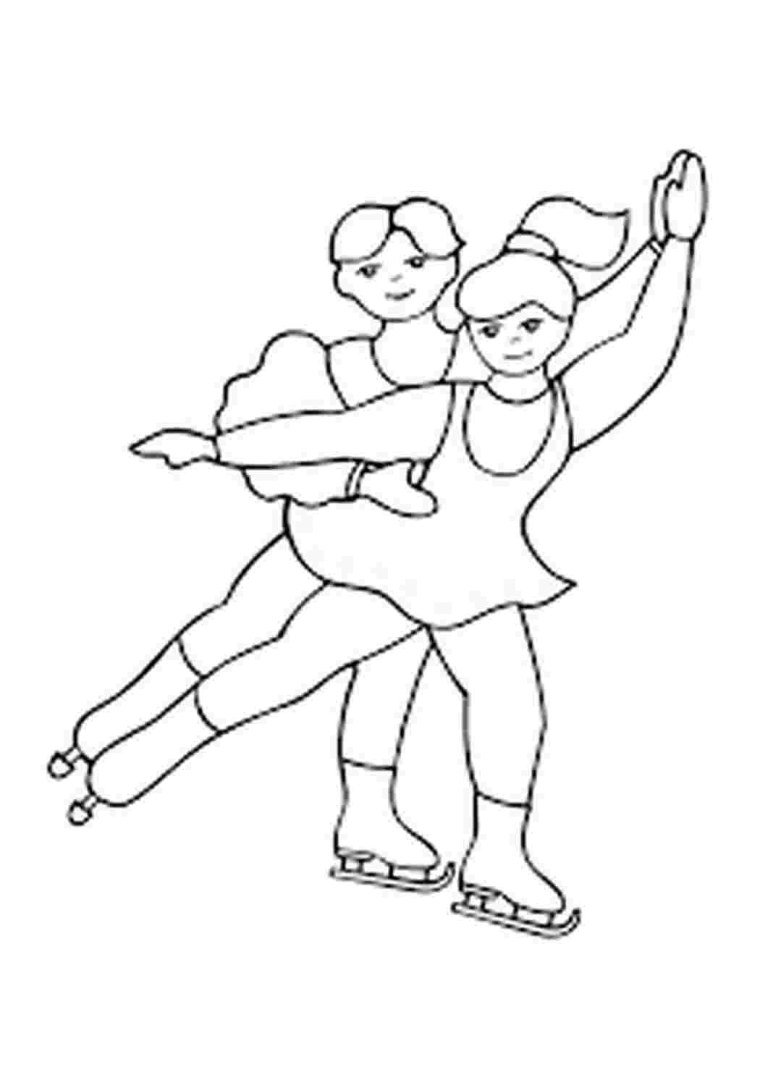 Фигурист раскраска для детей
