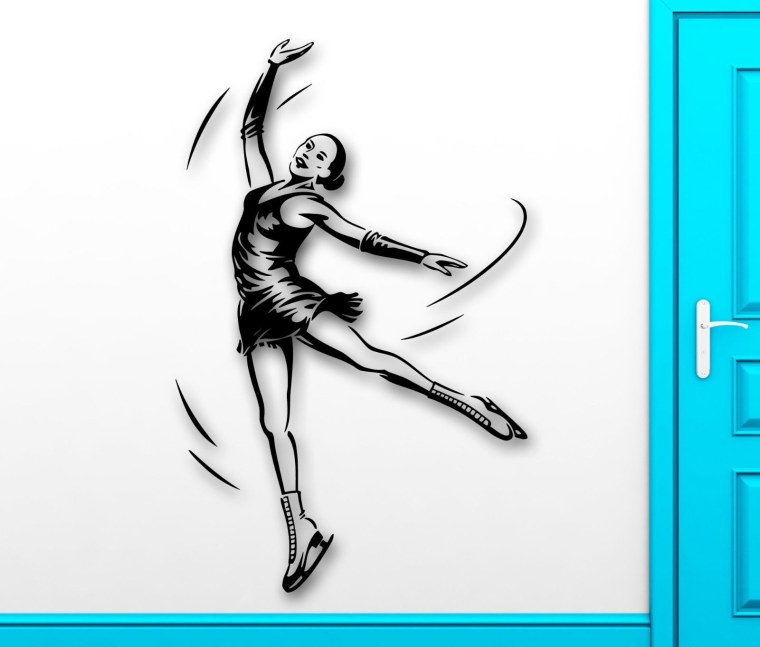 Фигуристка наклейка