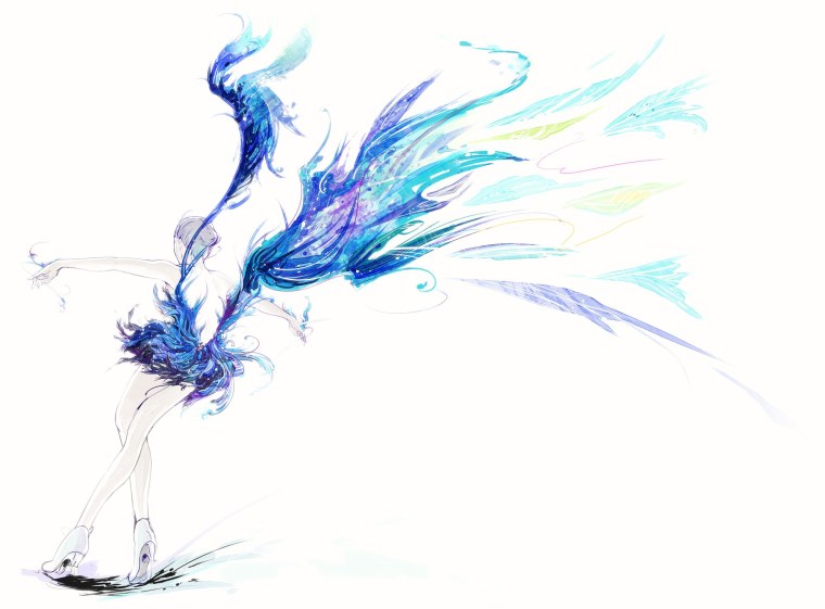 Фигуристы абстракция