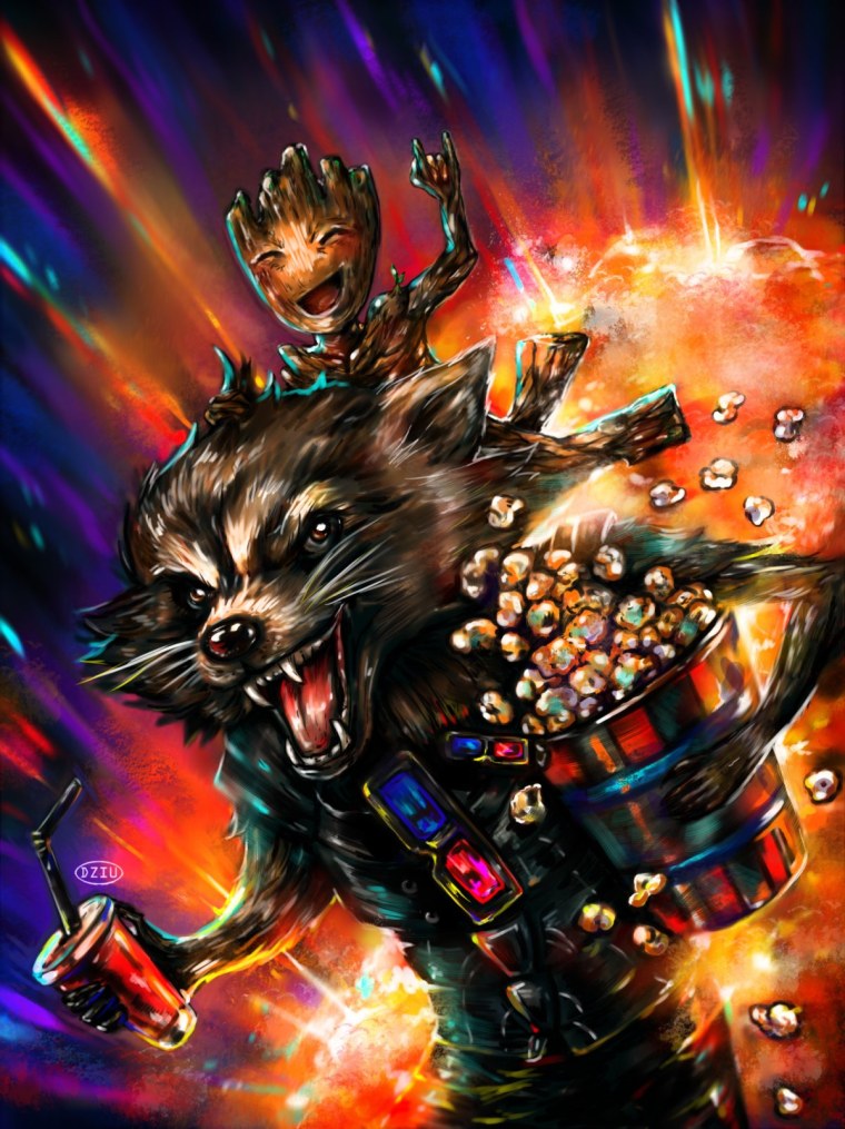 Енот ракета и малыш Грут