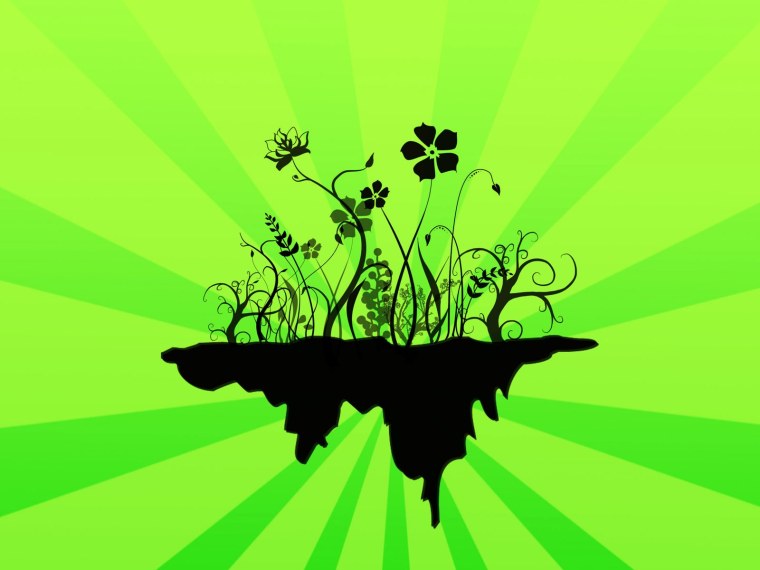 Рисунок на зеленом фоне