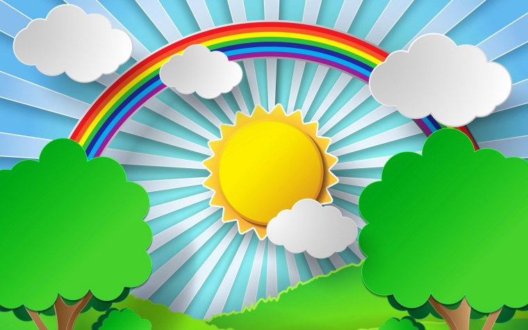 Солнышко с радугой