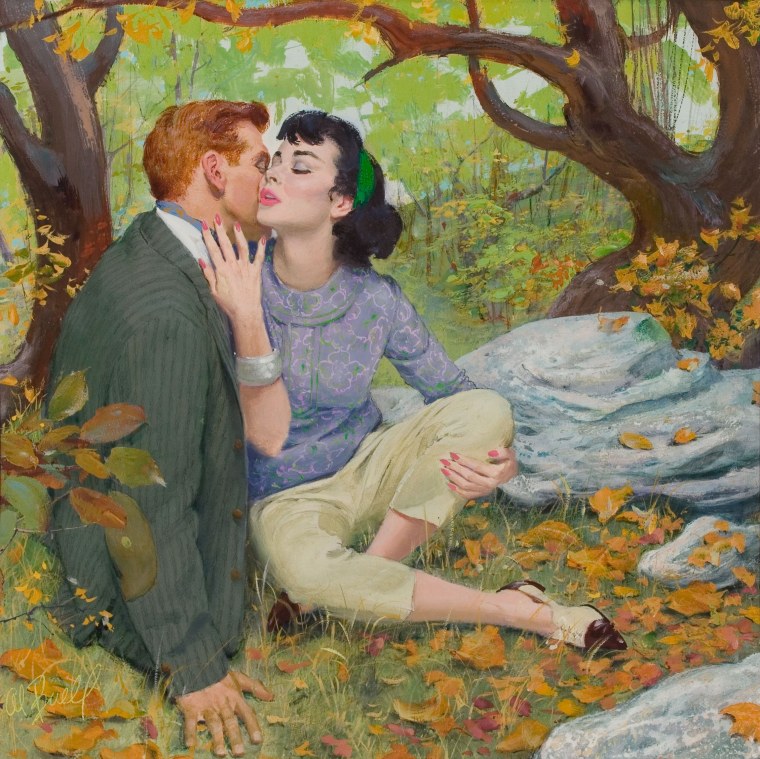 Новогодние открытки в стиле пин ап