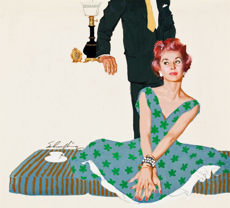 Маргарет Нолан в чулках и поясе