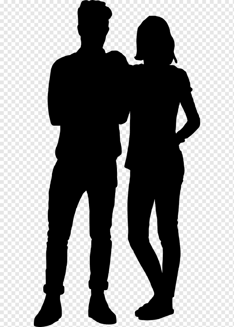 Силуэт мужчины и женщины