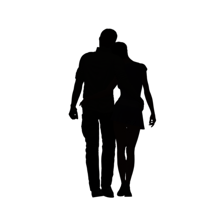 Силуэт влюбленной пары