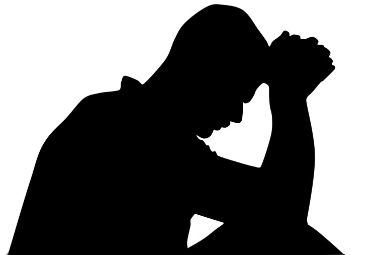 Чёрный силуэт человека