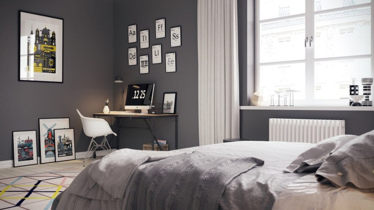 Белый кирпич в интерьере кухни