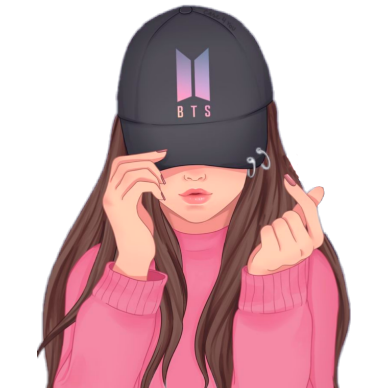 Девочка в кепке БТС