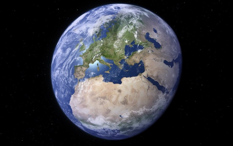 Планета на темном фоне