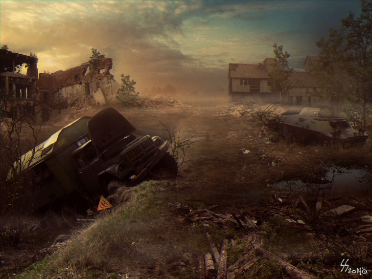 Сталкер блокпост арт