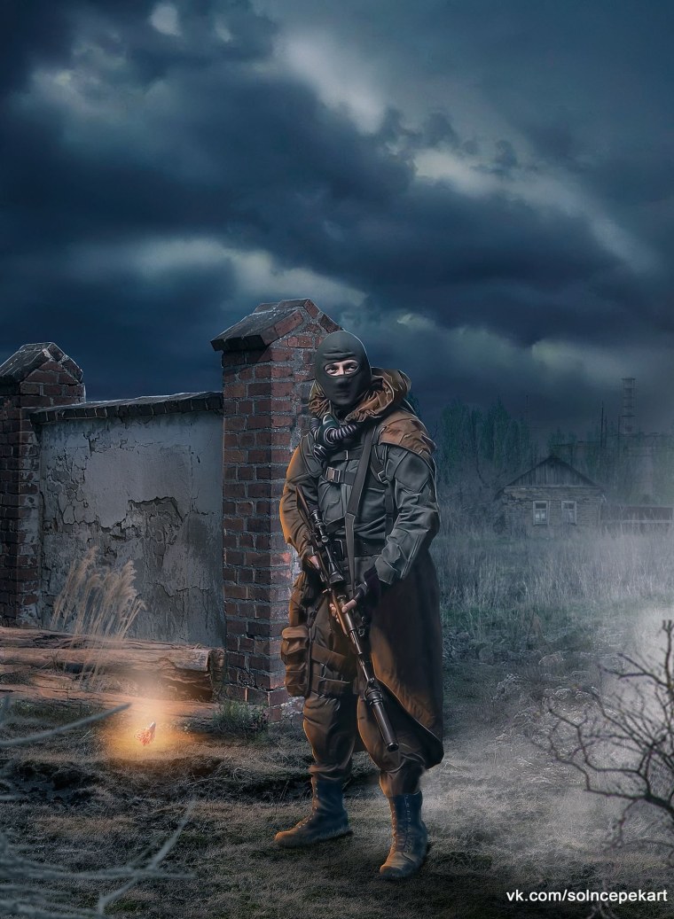 Постапокалипсис деревня арт