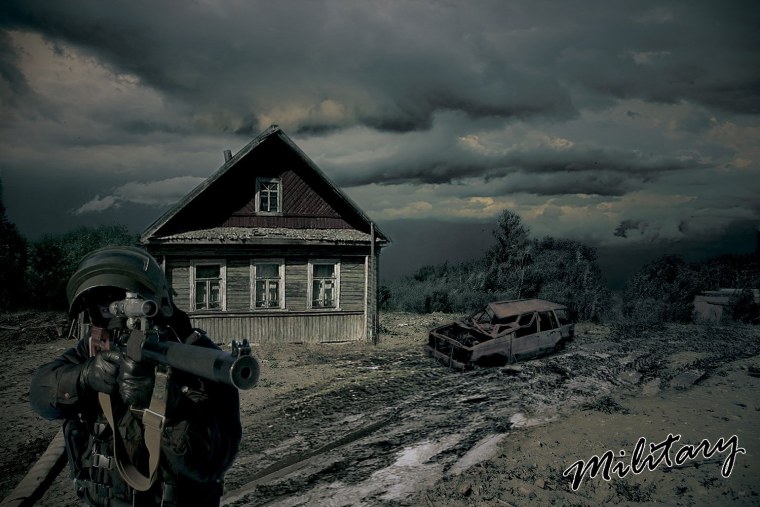 Сталкер арт кордон блокпост военных