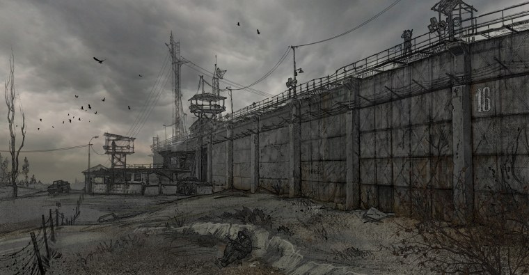 Сталкер блокпост арт