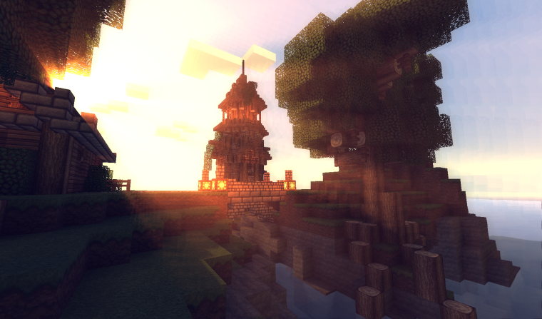 Красивый дом с шейдерами