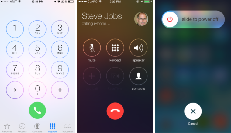 Экран звонка iphone