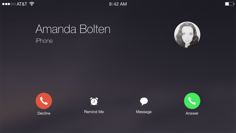 Интерфейс вызова iphone