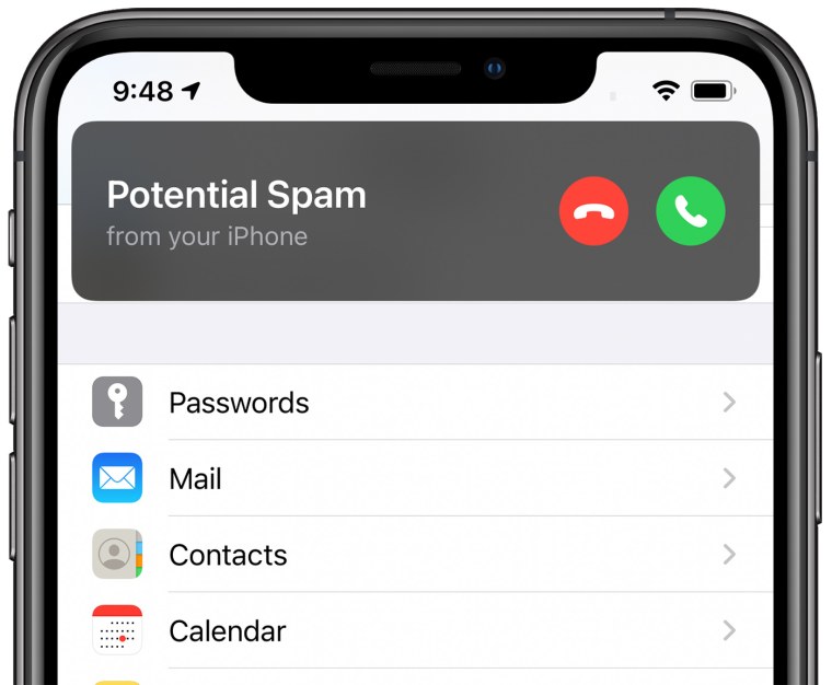 Экран звонка IOS 14