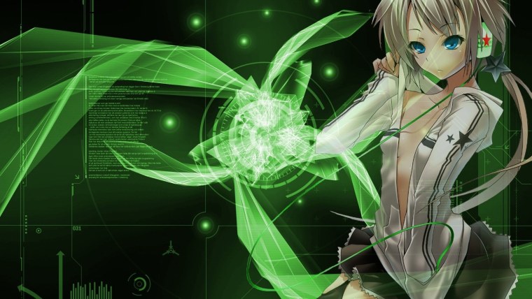 Зеленые аниме обои