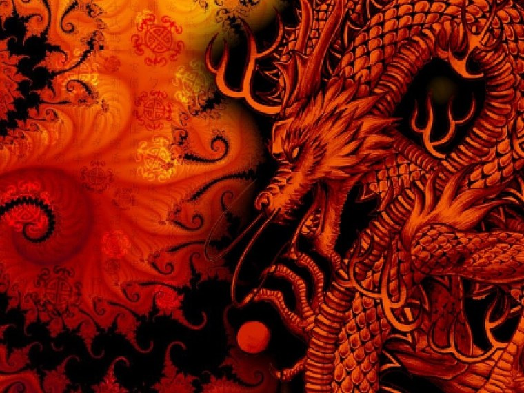 Чарон с драконом красным