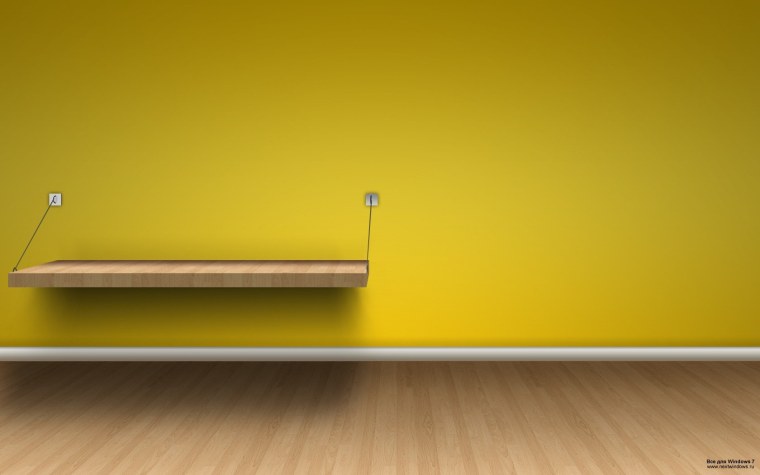 Пустая комната с полками