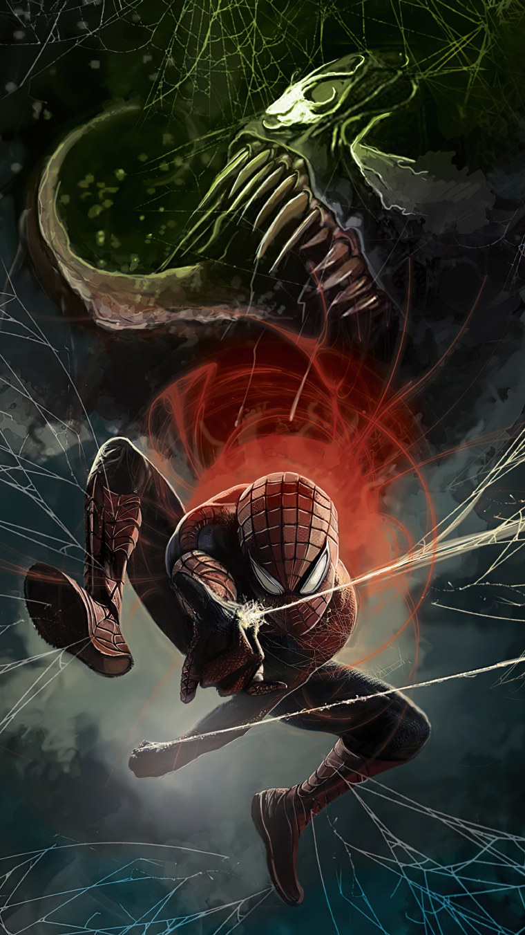 Человек паук через вселенные Веном