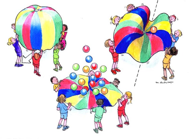 Цветной парашют