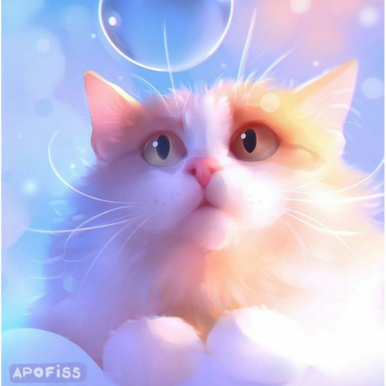 Милые котики арт