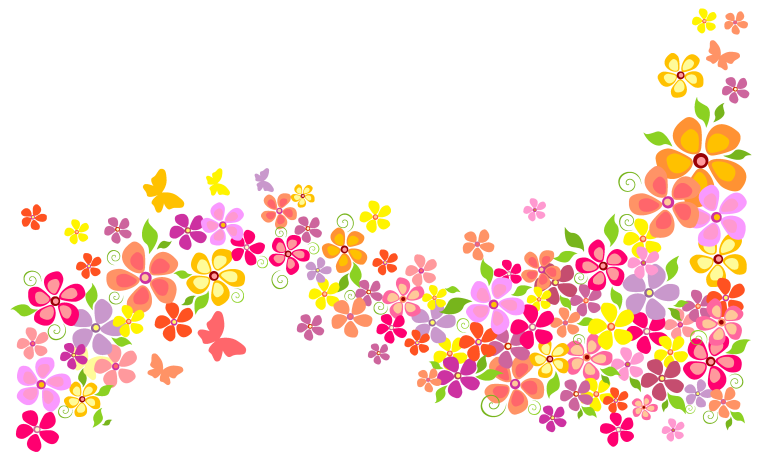 Цветочки на прозрачном фоне