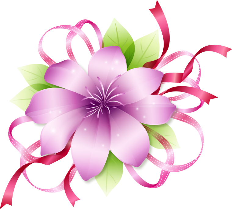 Цветы на прозрачном фоне