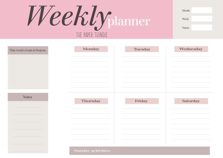 Расписание на неделю