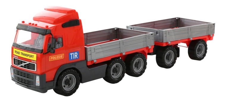 9487 Volvo автомобиль бортовой с прицепом в сеточке