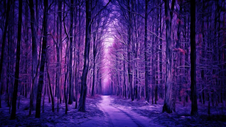 Фиолетовый лес фэнтези