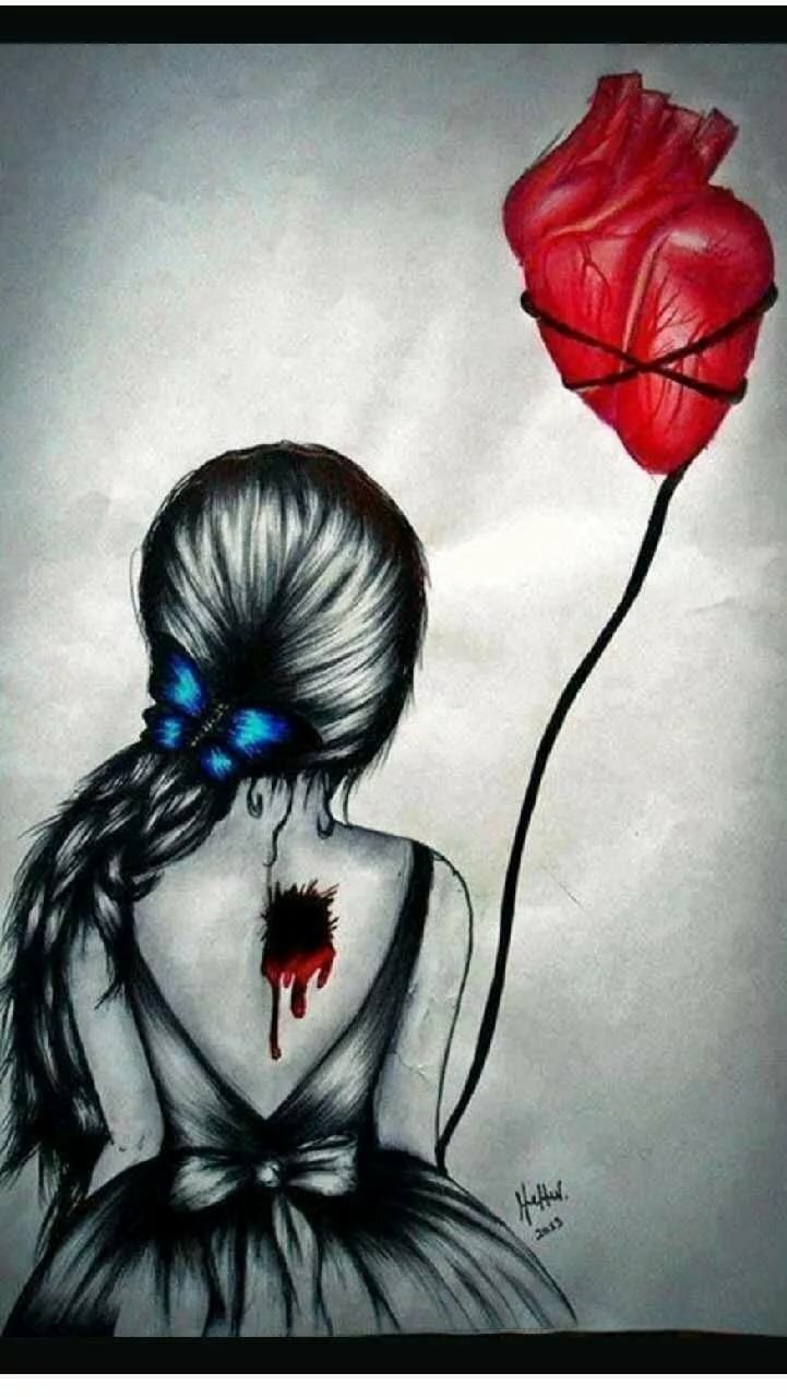 Человек с горящим сердцем