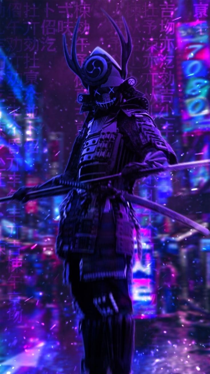 Cyberpunk 2077 Samurai неон