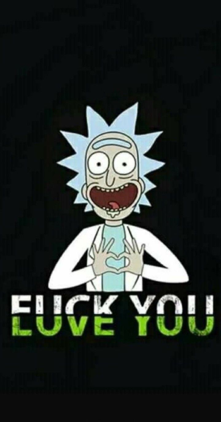 Рик на черном фоне