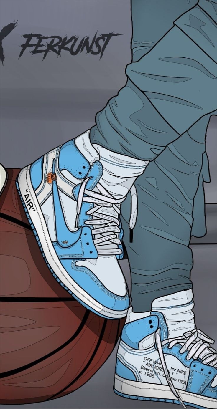 Кроссовки в мультяшном стиле