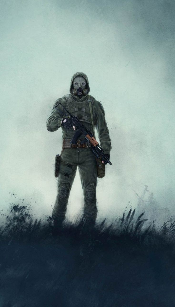 Сталкер 2 монолит в противогазе